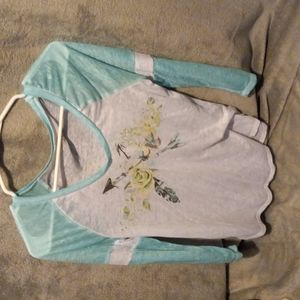 3/4 length t shirt